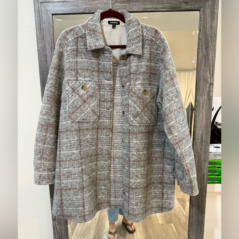 Express Women’s Plaid Shacket
